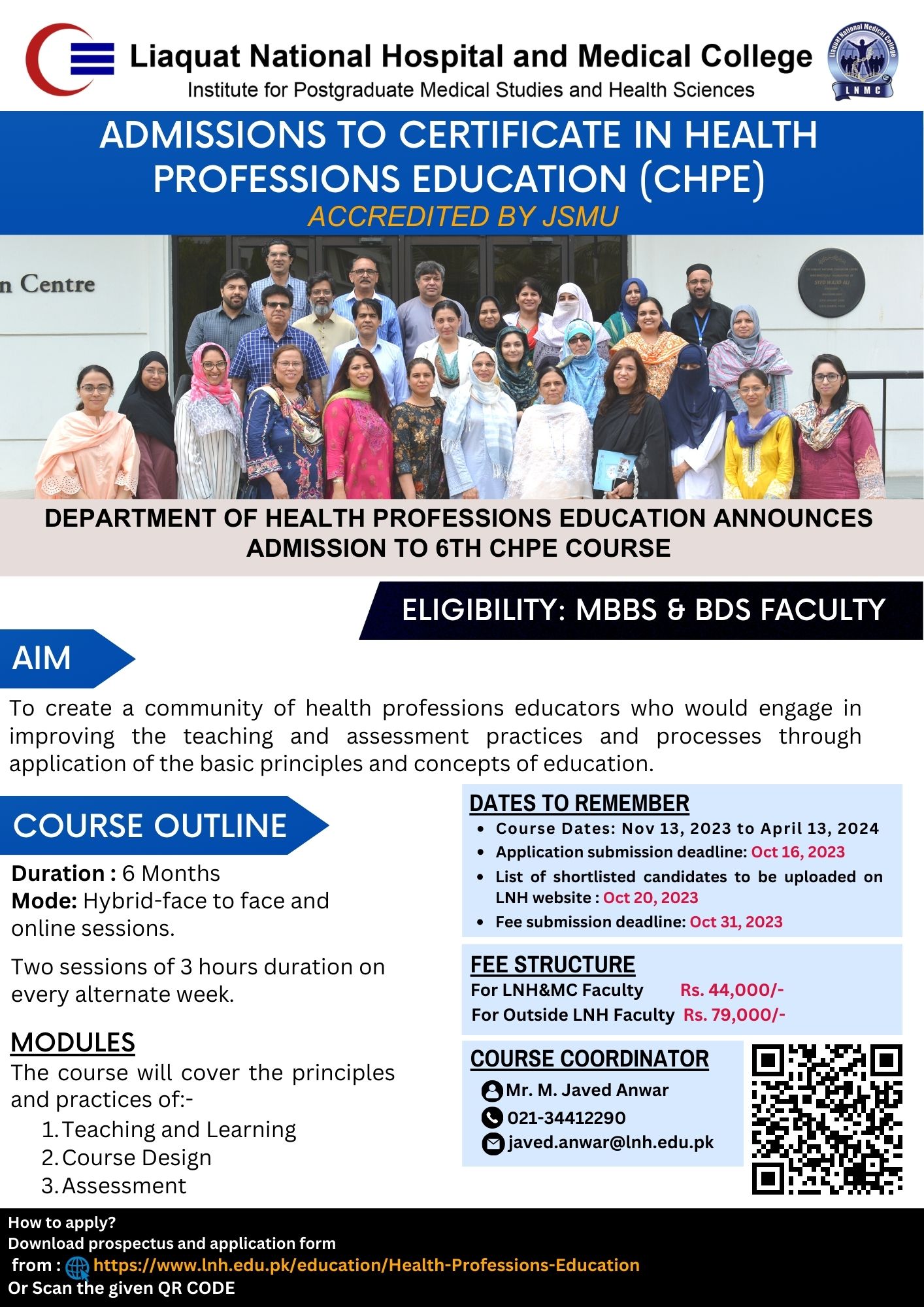 Certificate in Health Professions Education (CHPE) (Batch 5)
